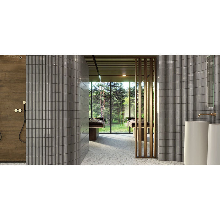 Bärwolf KIT-23003 STRIPES haze grey glossy  chip 145x20 mm, concave 30x30 cm