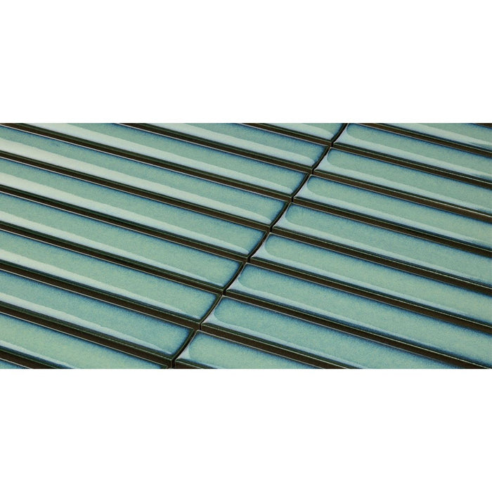 Bärwolf KIT-23004 STRIPES aquamarine blue glos chip 145x20 mm, concave 30x30 cm