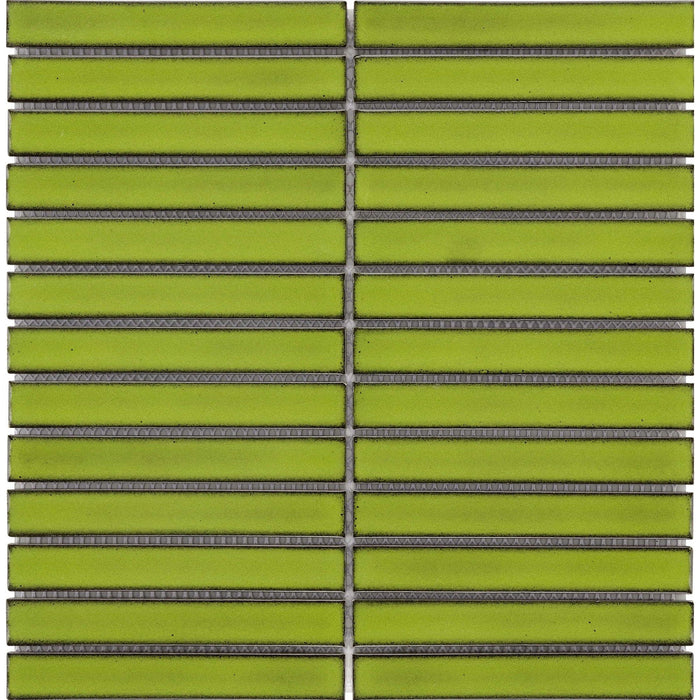 Bärwolf KIT-23005 STRIPES reed green glossy chip 145x20 mm, concave 30x30 cm