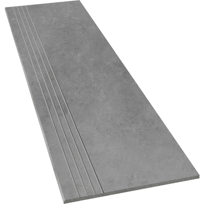 Trittstufe Betonstyle Anthrazite Feinsteinzeug glasiert, matt  rektifiziert 30x120x0,9 Default Title