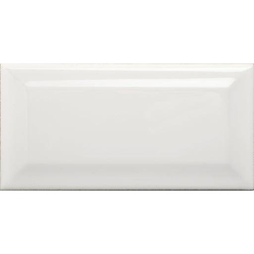 Facette Metro Weiß Wandfliese glasiert, glänzend Rundkante 7,5x15x0,7 Default Title