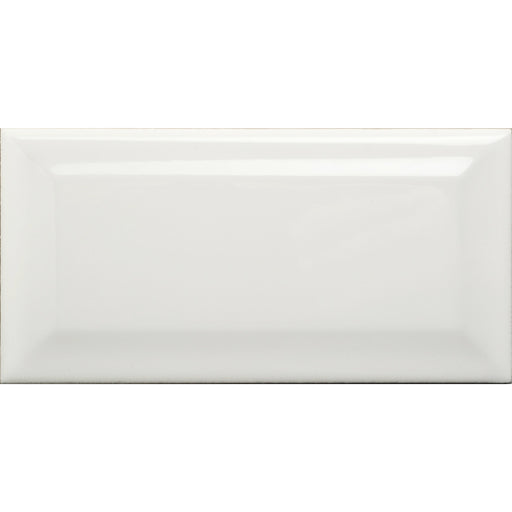 Facette Metro Weiß Wandfliese glasiert, glänzend Rundkante 7,5x15x0,7 Default Title