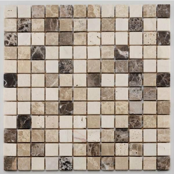 Bärwolf Square Trav/MarfilC/EmparLD 30x30 cm Natural Stone CM-09009