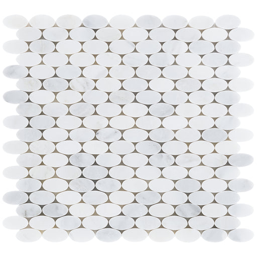 Oval Weiß  Mosaik - - 30x30 Default Title