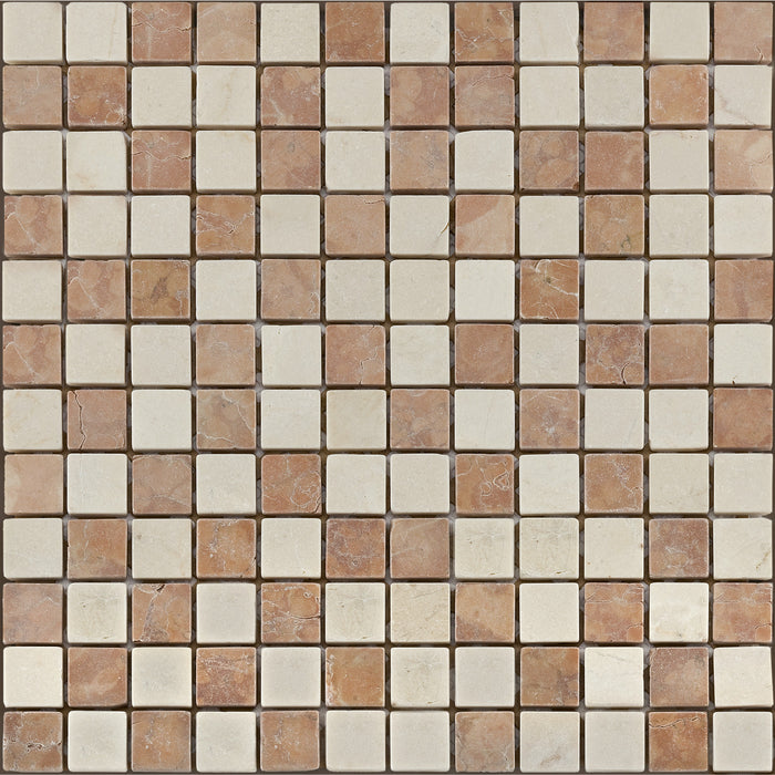 Bärwolf Orvieto creme/rosso 30x30 cm Natural Stone AM-0010
