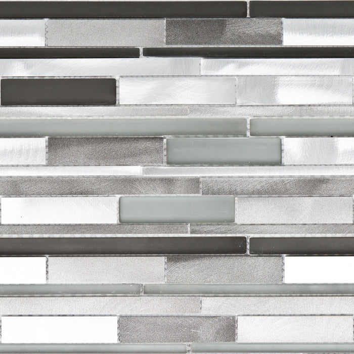 Bärwolf New York metal grey mix 31x29,8 cm Glass-Aluminium GL-14009
