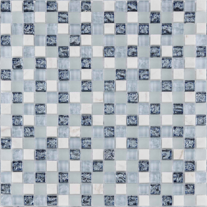 Bärwolf Tuscany ocean blue 29,8x29,8 cm Glass-Naturalstone GL-17004