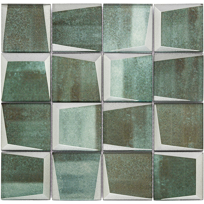 Bärwolf Retro copper green 29,8x29,8 cm Glass GL-18012