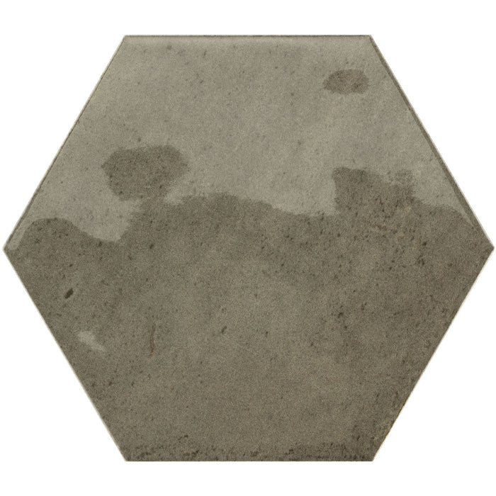 Bärwolf KE-22104 LOFT HEXAGON espresso brown gloss 17,3x15 cm Steingut
