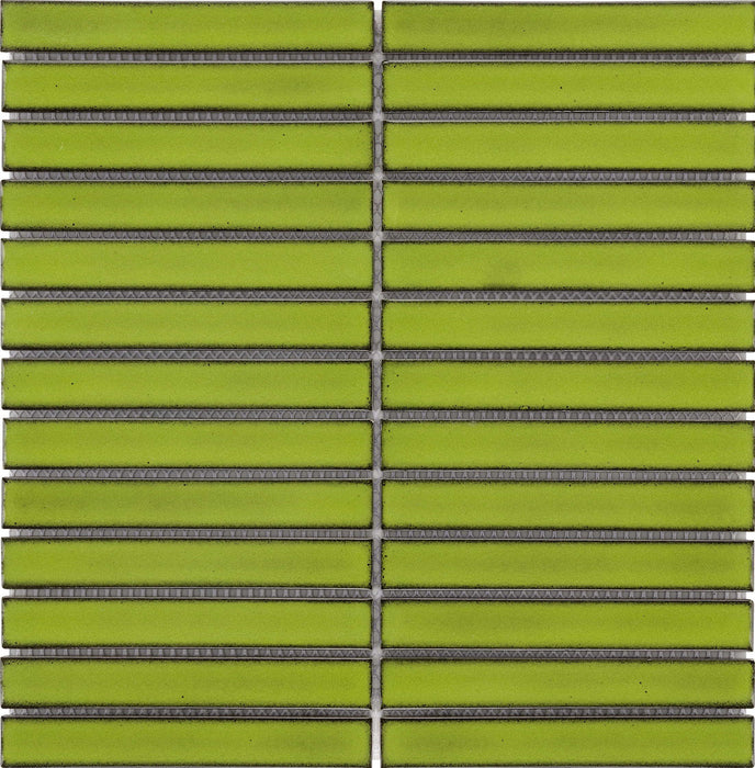 Bärwolf KIT-23005 STRIPES reed green glossy chip 145x20 mm, concave 30x30 cm