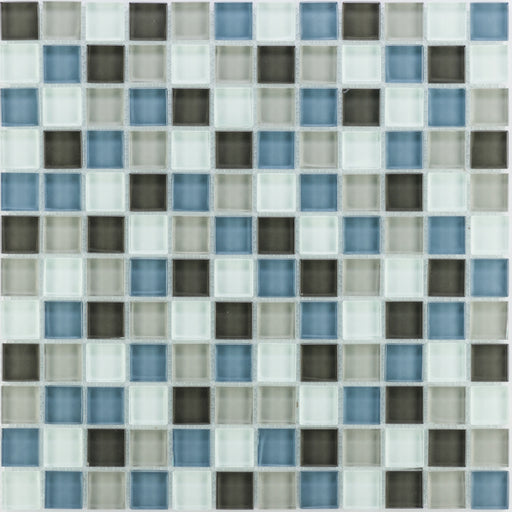 Grau Blau Weiß Mosaik - - 30x30 Default Title