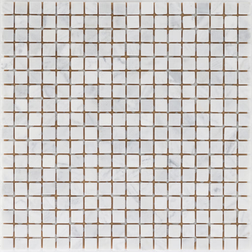 Mamor White Keve getrommelt  Mosaik - - 30,5x30,5 Default Title