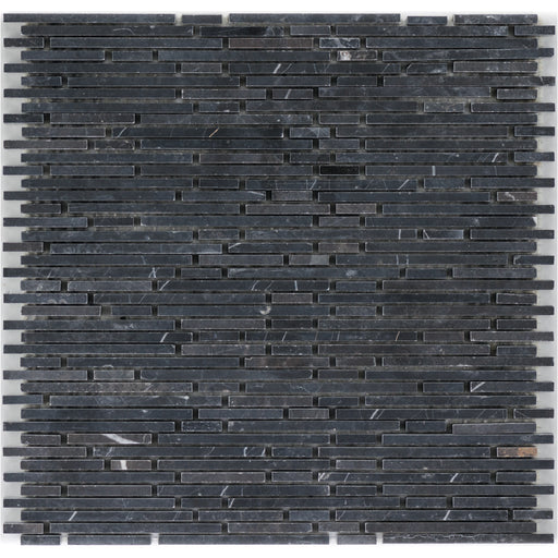 Marmor Negro Glacia Superslimbrick gesägt  Mosaik - - 30,5x30,5 Default Title