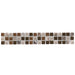 Marmor Bandung Glasmix Braun  Mosaik - - 30,5x5 cm Default Title