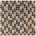 Marmor Bandung Glasmix Hellbraun Dunkelbraun  Mosaik - - 30,5x30,5 Default Title