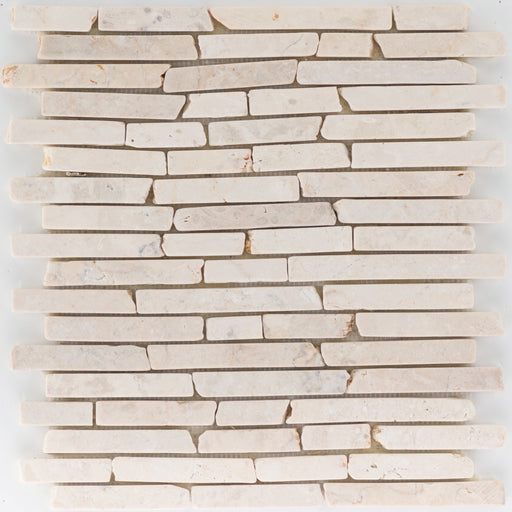 Marmor Sunny Beige Slimbrick getrommelt  Mosaik - - 30,5x30,5 Default Title