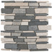 Marmormix Black Grey Creme getrommelt 3-Bahn  Mosaik - - 28,5x30,5 Default Title