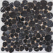 Marmor Black Oval Flach geschliffen  Mosaik - - 32x32 Default Title