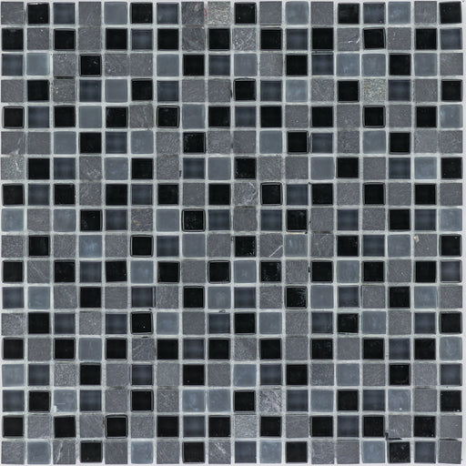 Marmor Black Glasmix Schwarz  Mosaik - - 30x30 Default Title