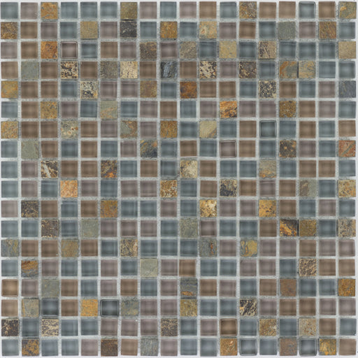 Schiefer Multicolor Glasmix  Mosaik - - 30x30 Default Title