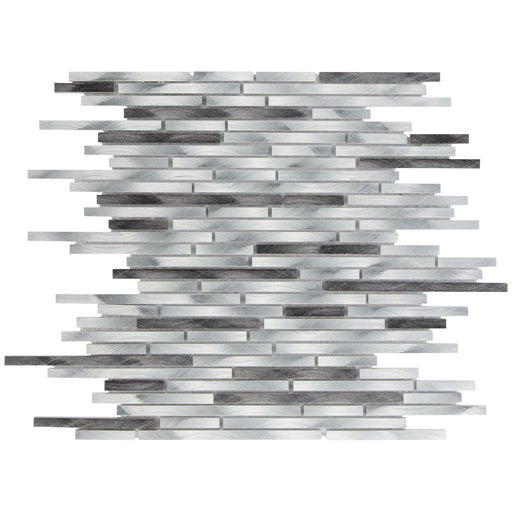 Alu Lenar Glack Grey Silver Brick  Mosaik - - 30x30 Default Title