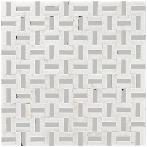 Greek White Silber Alu  Mosaik - - 30x30 Default Title