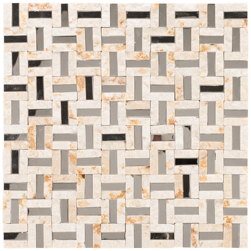 Greek Beige Gold Alu  Mosaik - - 30x30 Default Title