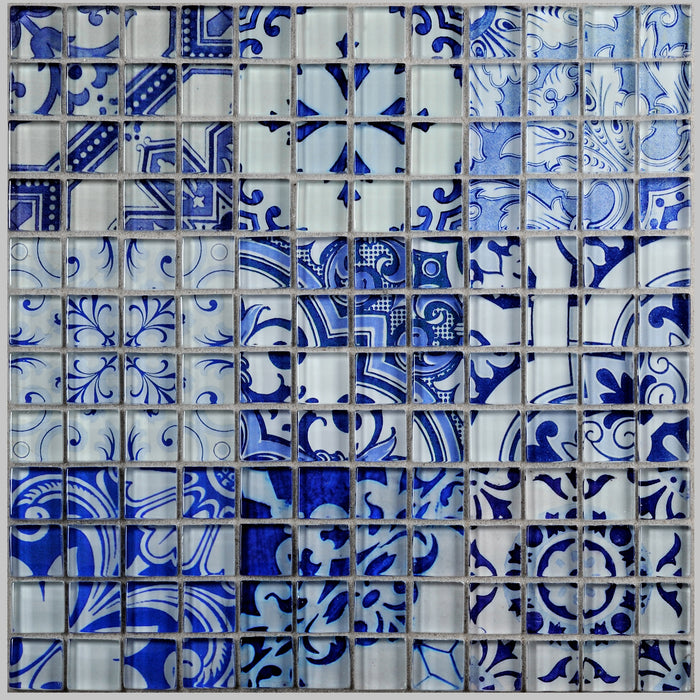 Retro Blau  Mosaik - - 30x30 Default Title