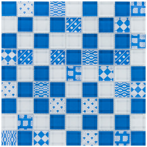 Retro Blau  Mosaik - - 29,2x29,2 Default Title