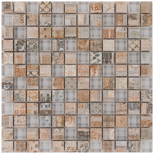 Retro Beige Grau  Mosaik - - 30x30 Default Title