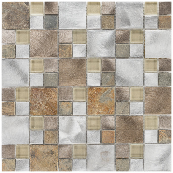 Silver Beige Grey  Mosaik - - 30x30 Default Title