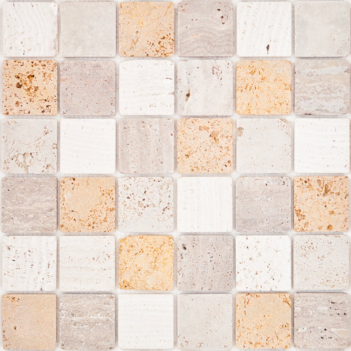 Bärwolf Square travertine mix 30x30 cm Natural Stone CM-10004