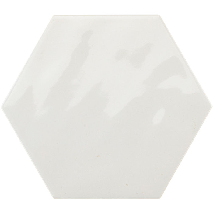 Bärwolf KE-22101 LOFT HEXAGON latte blanc brillant 17,3x15 cm grès