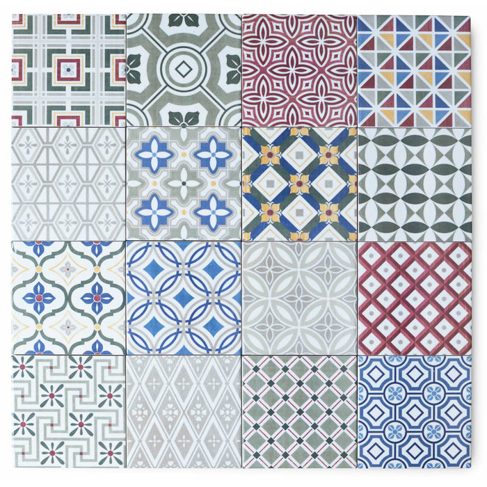 Bärwolf Patchwork Grande Deco Mix 13,2x13,2 cm Ceramic KE-15030