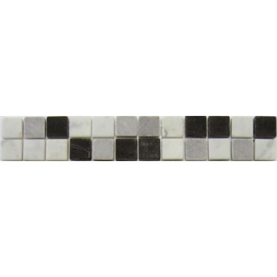 Bärwolf Square black, grey, white 4,8x29,8 cm Natural Stone AM-50011