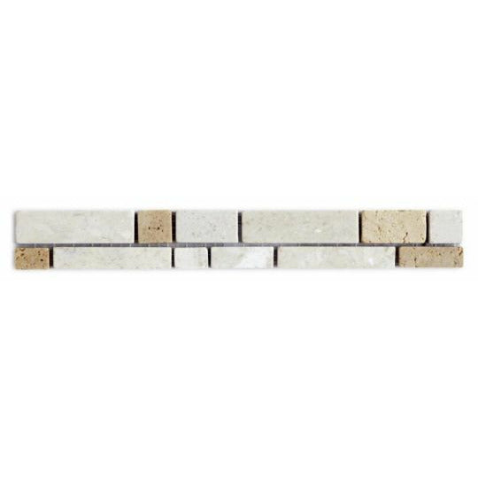 Bärwolf Sticks &amp; Squares Umbria Crema 3,9x30 cm Natursten MA-13013